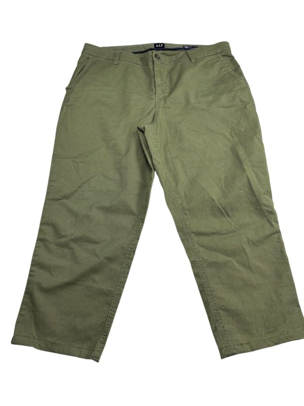 Gap Relaxed Girlfriend Fit Olive Green Pants Size 16 Cotton Casual
